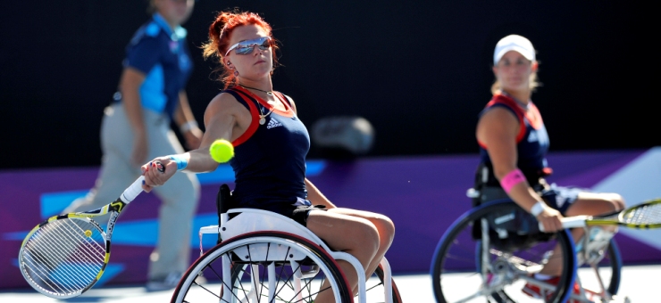 Paralympics London 2012 - ParalympicsGB - Jordanne WHILEY andlucy shuker during their bronze doubles match